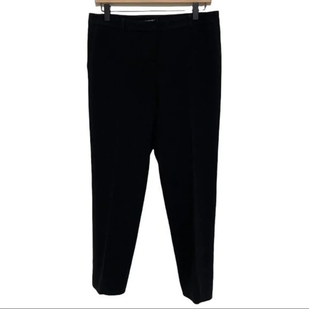 St. John Black Mid Rise Dress Pants Size 4
